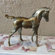 Vintage Metal Brass Foal Colt Filly Horse Figurine 4.25” Tall 4.5 