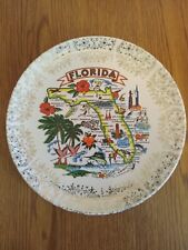 VTG 1960's State Of Florida Souvenir Plate 9