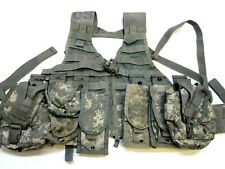10 PC US ARMY ACU FLC VEST RIFLEMAN SET FIGHTING LOAD CARRIER W/ 9 POUCHES GC picture
