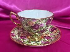 Vintage Royal Albert Bone China Old Country Roses Chintz Teacup & Saucer England picture
