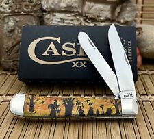Case XX Beautiful Harbour Witching Hour Halloween Scrimshaw Trapper Knife picture