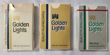 Lot Of 3 Decks Of Vintage Golden Lights Cigarettes Promotional Playing Cards  picture