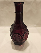 Vtg - Avon 1876 Cape Cod Ruby Red Collection Wine Decanter picture