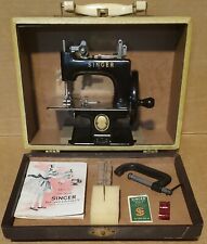 Vintage Singer Sewhandy Child's Sewing Machine in original case with manual picture
