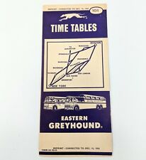 1958 New York Boston Eastern Greyhound Bus Time Table Pocket Brochure 101 picture