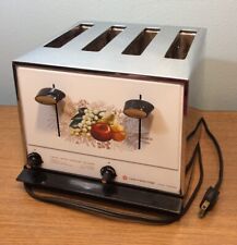 Vintage TOASTMASTER 4-Slice Toaster - Model D154WH - White, Chrome, FRUIT Design picture
