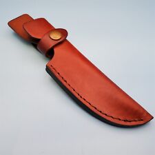 Ontario fixed blade Knife Sheath Brown Leather 8.75 x 4.25 Heirloom Trail Point picture