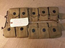 WW2 Original British Made 10 Pocket GarandSpringfield Ammo Belt Baecraft LTD MFG picture