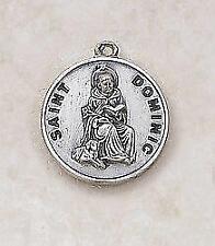 Beautiful Patron St. Dominic Sterling Medal Size .75 in H comes with 24 in Chain picture