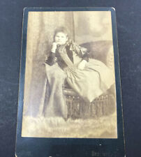 Antique Cabinet Card Photo Young Girl West Photos Bradford Pa. 1880's - 1900's picture