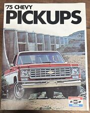 1975 Chevrolet pickup truck Silverado C10 C20 K10 K20 sales brochure 14 pg NOS picture