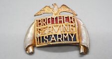 WWII Sterling Brother Serving U.S. Army Home Front Pin EXTREMELY RARE picture