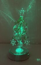 Mini Blown Glass Light Up Christmas Tree with Star at Top 7