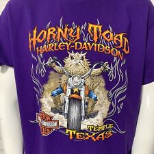 Harley Davidson Men’s Shirt XL Purple Horny Toad Temple Texas picture