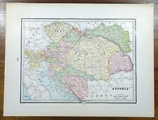 Vintage 1896 AUSTRIA Map 14