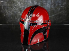 Mandalorian Red Helmet 18 Steel LARP Star War Boba Fett Helmet For Role &Cosplay picture