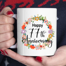 77 Year anniversary gifts for her MUG Coffee 77th happy birthday gif For Women	 picture