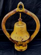 Rare Vtg Harvard Lock Co. US Navy WWII Era Cast Iron Boat Ship Bell & Carriage  picture