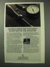 1986 Leupold Scopes Ad - Toughest Test in Industry picture