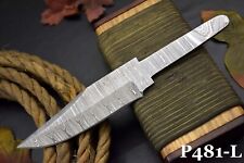 Custom Damascus Steel Blank Blade Hunting Knife Handmade,8.7