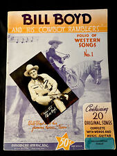 vintage 1939 BILL BOYD Western TEXAS Cowboy Song Book w RPPC Real Photo Postcard picture