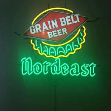 New Grain Belt Beer Nordeast Bottlecap HD ViVid Neon Sign 24