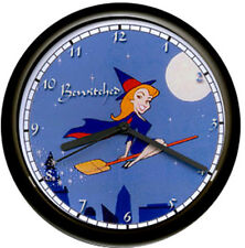 Bewitched Samantha Witch Broom Costume TV Show Sign Wall Clock picture