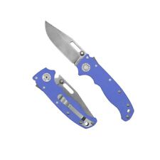 Demko Knives Folding Knife Blue G10 Handle 20CV Clip Point Plain Edge picture