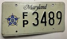 MARYLAND FRATERNAL ORDER of Cop License PLATE  Expired Rare FP3489 picture