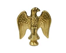 Lamp Finial-Solid Cast BRASS EAGLE, Highly Detailed W/Dual Threads, WB Finish picture