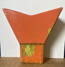 Vintage Mid-Century MCM Ceramic Pottery Planter Orange Drip Glaze Tall NO BASE picture