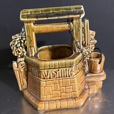 McCoy Pottery Wishing Well Planter Vintage Made USA Chain Complete Good Luck picture