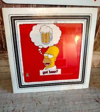 Vintage Homer Simpson 2000 Got Beer Carnival Prize Framed Picture picture