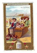 c1902 Trade Card Liebig Company's Extract-Children at the Beach picture