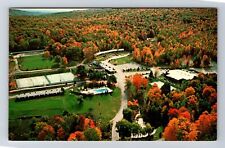 Lake George NY- New York, Aerial Roaring Brook Resort, Vintage Postcard picture