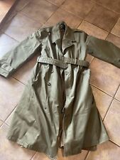 US Military Trench Coat Authentic Vintage Wool Liner Medium Long Vintage 1946 picture