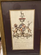 Framed Print Royal Coat of Arms Right Hon. Thomas Townsend Baron Sydney 27x19” picture