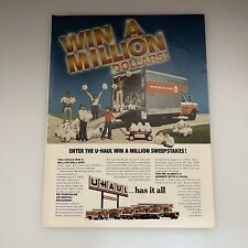 1981 U-Haul UHaul Print Ad Original Vintage Moving Has It All Win A Million $s picture