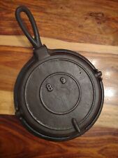 Cast Iron Waffle Maker, Circa 1800s, Flip Flop Style, Size 8/9, Low Base, HTF picture
