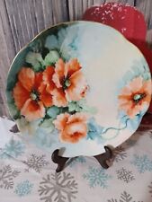 VTG J C Jaeger Co Louise Bavaria Porcelain Handpainted Chrysanthemums Plate 8.5
