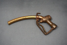 + Vintage RARE OPW 427 Cincinnati Ohio Brass Curved Gas Pump Nozzle + picture
