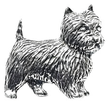 Westie Dog Pin Badge Brooch Pet West Highland Terrier Pewter Badge By A R Brown picture