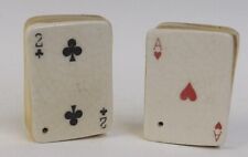Vintage Arcadia Miniature Ace Hearts Clubs Cards Salt Pepper Shakers picture