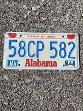 1988 Alabama license plate 58CP582 Heart Of Dixie January Sticker picture