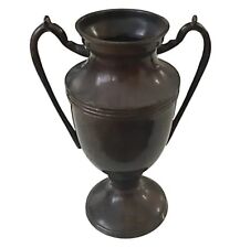 Vintage Solid Brass 6.5” Trophy Style Urn/Flower Vase With Handles India picture