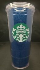 2018 New Starbucks Insulated Travel 20oz Tumbler Cup Straw-Lid Double Wall Blue  picture