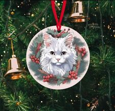 Beautiful Maine Coon Kitty Cat Christmas Xmas Hanging Ornament Cat Decoration  picture