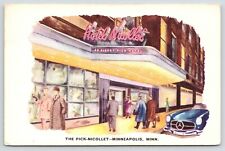 Minneapolis Minnesota~Pick-Nicollet Hotel~Mercedes in Front~1950s Postcard picture