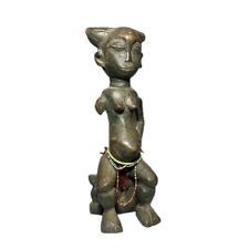 African Yoruba statue of a seated chief, Nigeria hand carved Décor statue-663 picture