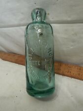Antique Blob Top Bottle J.L Lawrence White House Spring Water Aqua Stopper picture